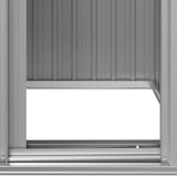 Garden Shed Grey 126x97.5x177 cm Galvanised Steel