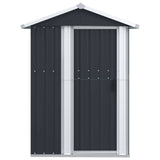 Garden Shed Anthracite 126x97.5x177 cm Galvanised Steel - Side View