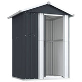 Garden Shed Anthracite 126x97.5x177 cm Galvanised Steel - Top-Down View