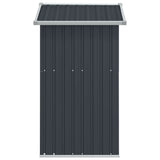Garden Shed Anthracite 126x97.5x177 cm Galvanised Steel - 45-Degree Angle