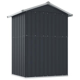 Garden Shed Anthracite 126x97.5x177 cm Galvanised Steel - Rear View