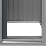 Garden Shed Anthracite 126x97.5x177 cm Galvanised Steel - Close-Up Angle