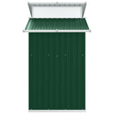 Garden Shed Green 270x130x208.5 cm Galvanised Steel - 45-Degree Angle