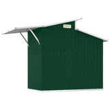 Garden Shed Green 270x130x208.5 cm Galvanised Steel - Rear View
