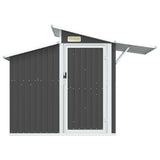 Garden Shed Anthracite 270x130x208.5 cm Galvanised Steel - Side View