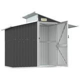 Garden Shed Anthracite 270x130x208.5 cm Galvanised Steel - Top-Down View