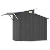 Garden Shed Anthracite 270x130x208.5 cm Galvanised Steel - Rear View