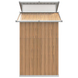Garden Shed Brown 270x130x208.5 cm Galvanised Steel
