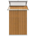 Garden Shed Brown 270x130x208.5 cm Galvanised Steel