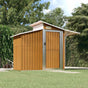 Garden Shed Brown 270x130x208.5 cm Galvanised Steel