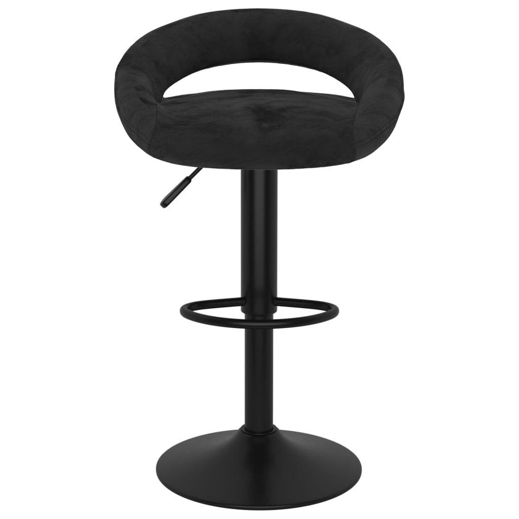 Bar Stools 2 pcs Black Velvet