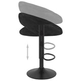 Bar Stools 2 pcs Black Velvet