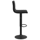 Bar Stools 2 pcs Black Velvet - 45-Degree Angle