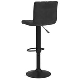 Bar Stools 2 pcs Black Velvet - Rear View