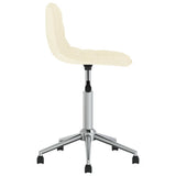 Swivel Dining Chair Cream Fabric - Top-Down View