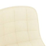 Swivel Dining Chair Cream Fabric