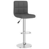 Bar Stools 2 pcs Dark Grey Fabric - Side View