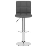 Bar Stools 2 pcs Dark Grey Fabric - Top-Down View