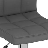 Bar Stools 2 pcs Dark Grey Fabric - Low Angle