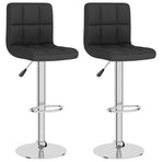 Bar Stools 2 pcs Black Fabric
