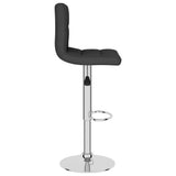 Bar Stools 2 pcs Black Fabric - 45-Degree Angle