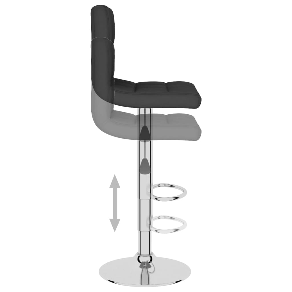 Bar Stools 2 pcs Black Fabric