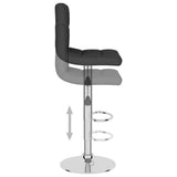 Bar Stools 2 pcs Black Fabric - Close-Up Angle