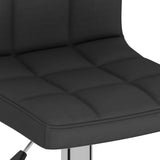 Bar Stools 2 pcs Black Fabric - Low Angle