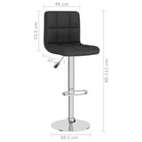 Bar Stools 2 pcs Black Fabric - Extra Image