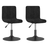 Swivel Dining Chairs 2 pcs Black Velvet
