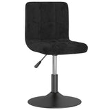 Swivel Dining Chairs 2 pcs Black Velvet