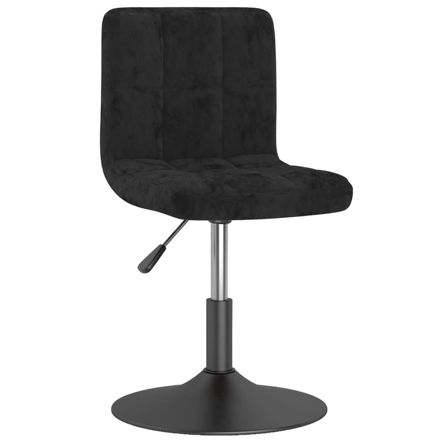 Swivel Dining Chairs 2 pcs Black Velvet