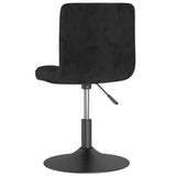 Swivel Dining Chairs 2 pcs Black Velvet
