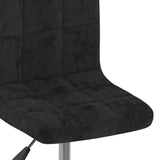 Swivel Dining Chairs 2 pcs Black Velvet - Low Angle