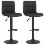 Bar Stools 2 pcs Black Fabric