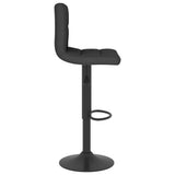 Bar Stools 2 pcs Black Fabric - 45-Degree Angle