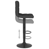 Bar Stools 2 pcs Black Fabric - Close-Up Angle