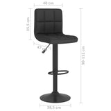 Bar Stools 2 pcs Black Fabric