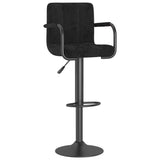 Bar Stools 2 pcs Black Velvet - Side View