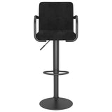 Bar Stools 2 pcs Black Velvet - Top-Down View