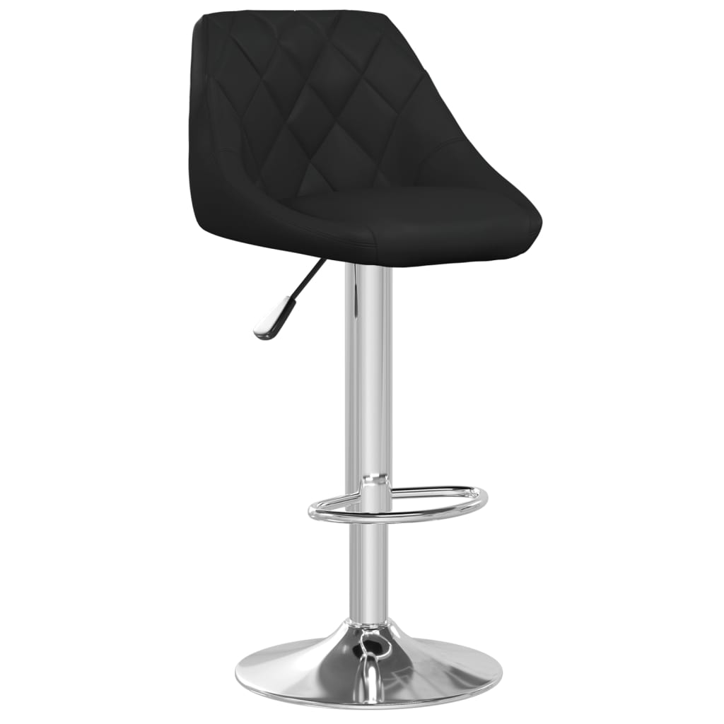 Bar Stools 2 pcs Black Faux Leather