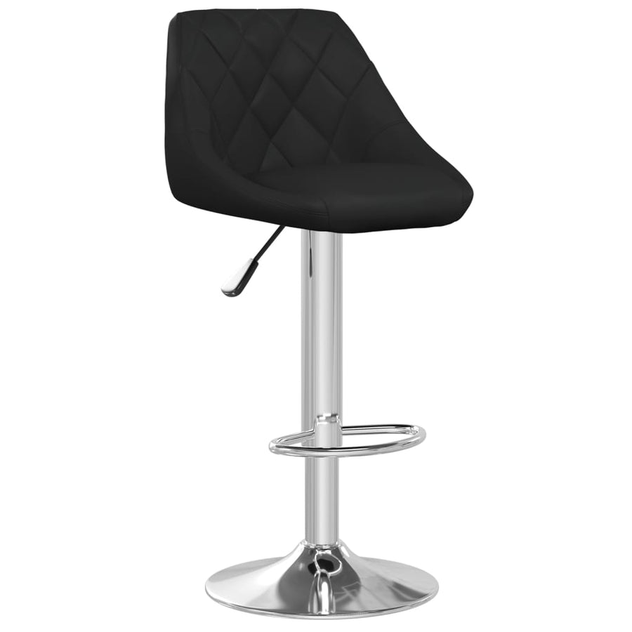 Bar Stools 2 pcs Black Faux Leather
