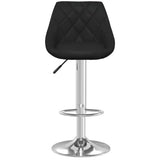 Bar Stools 2 pcs Black Faux Leather - Top-Down View