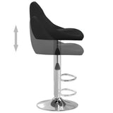 Bar Stools 2 pcs Black Faux Leather - Rear View