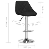 Bar Stools 2 pcs Black Faux Leather - Extra Image
