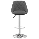 Bar Stool 2 Pcs Dark Grey Velvet - Top-Down View