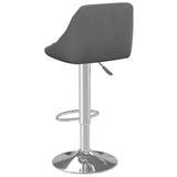 Bar Stool 2 Pcs Dark Grey Velvet - Rear View