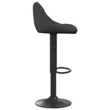 Bar Stool Black Velvet - Top-Down View
