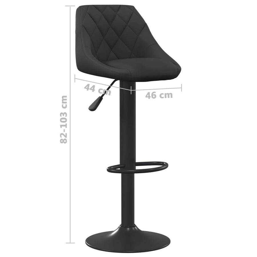 Bar Stools 2 pcs Black Velvet