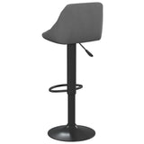 Bar Stools 2 pcs Dark Grey Velvet - Rear View